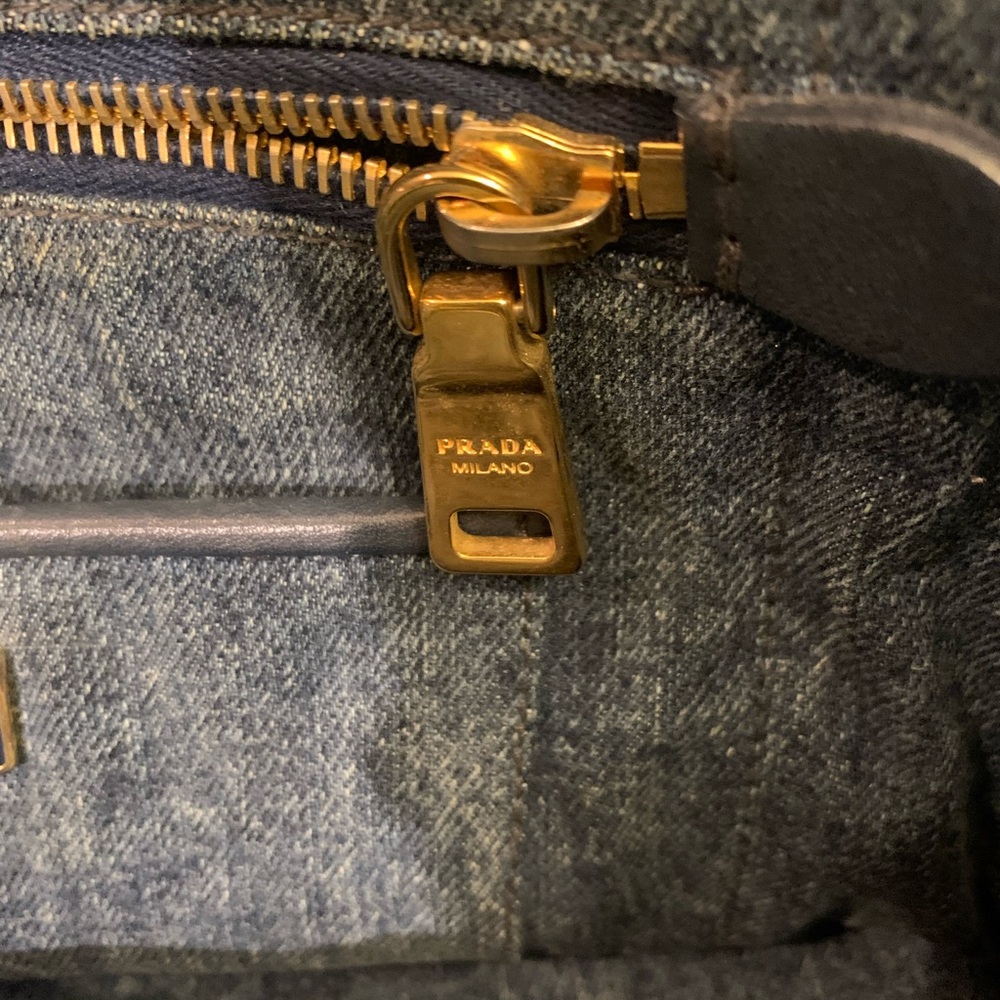Prada Canapa Blue Denim Tote - Picture 16 of 16